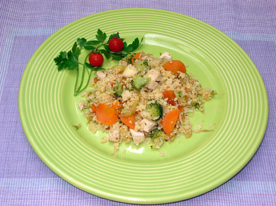 Tofu-Gemüse-Couscous-Pfanne